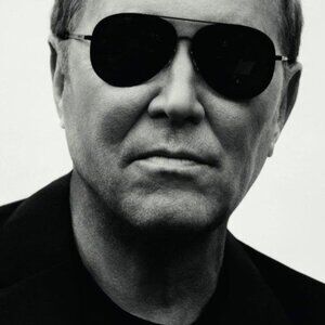 Michael Kors Men's Black Pure Wool (2) Button Classic W/Silver Button Accents